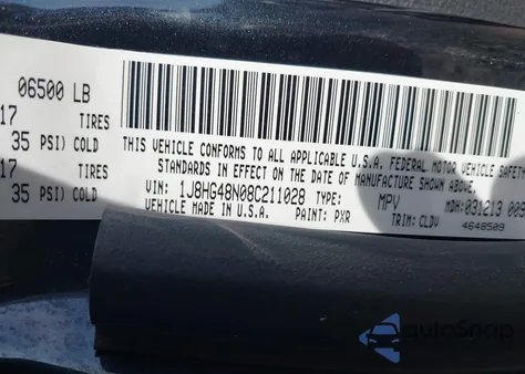 2008 Jeep Commander Sport z USA, uszkodzony, nr VIN 1J8HG48N08C211028